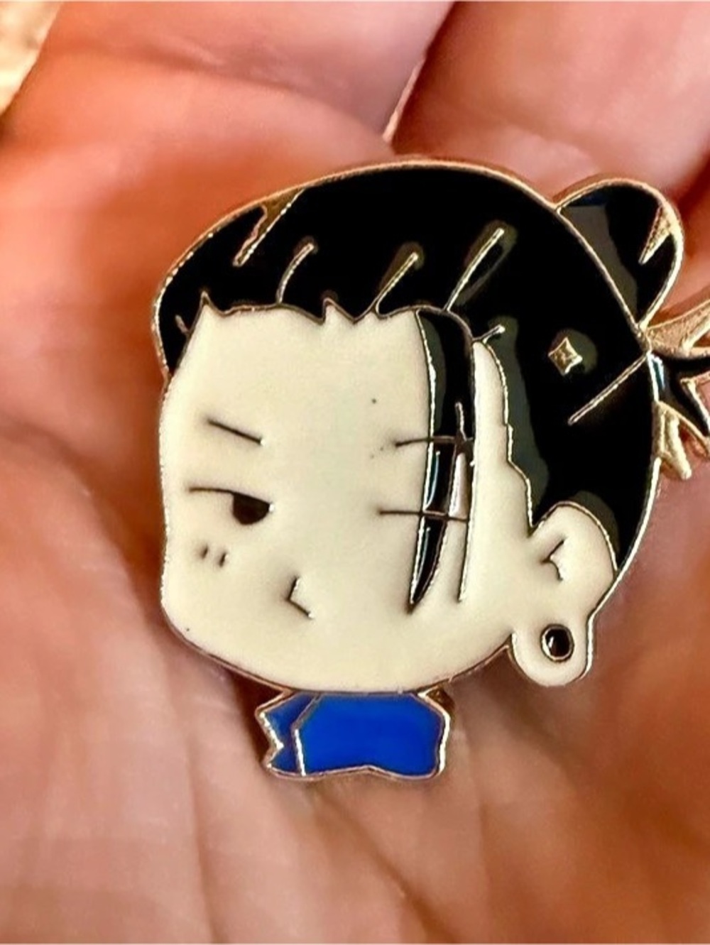 New Jujutsu Kaisen Suguru Geto Gold Tone Lapel Pin Anime Kawaii Kidcore
